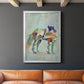 Fantastic Florals Fox, Standing - Modern Framed Canvas Print