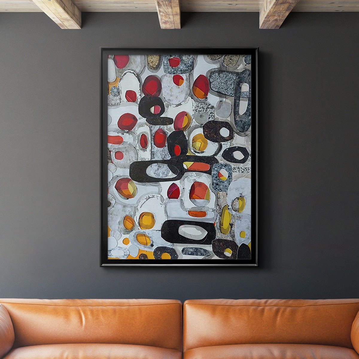 Fruit Collage I - Modern Framed Canvas Print