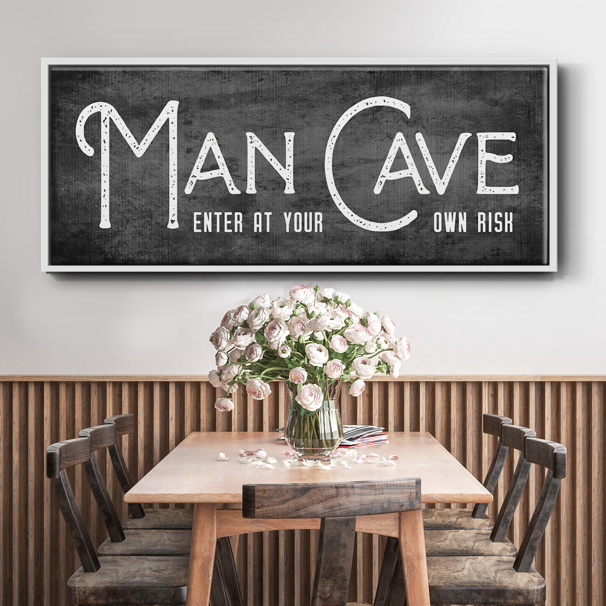 Man Cave - Floater Framed Canvas Print