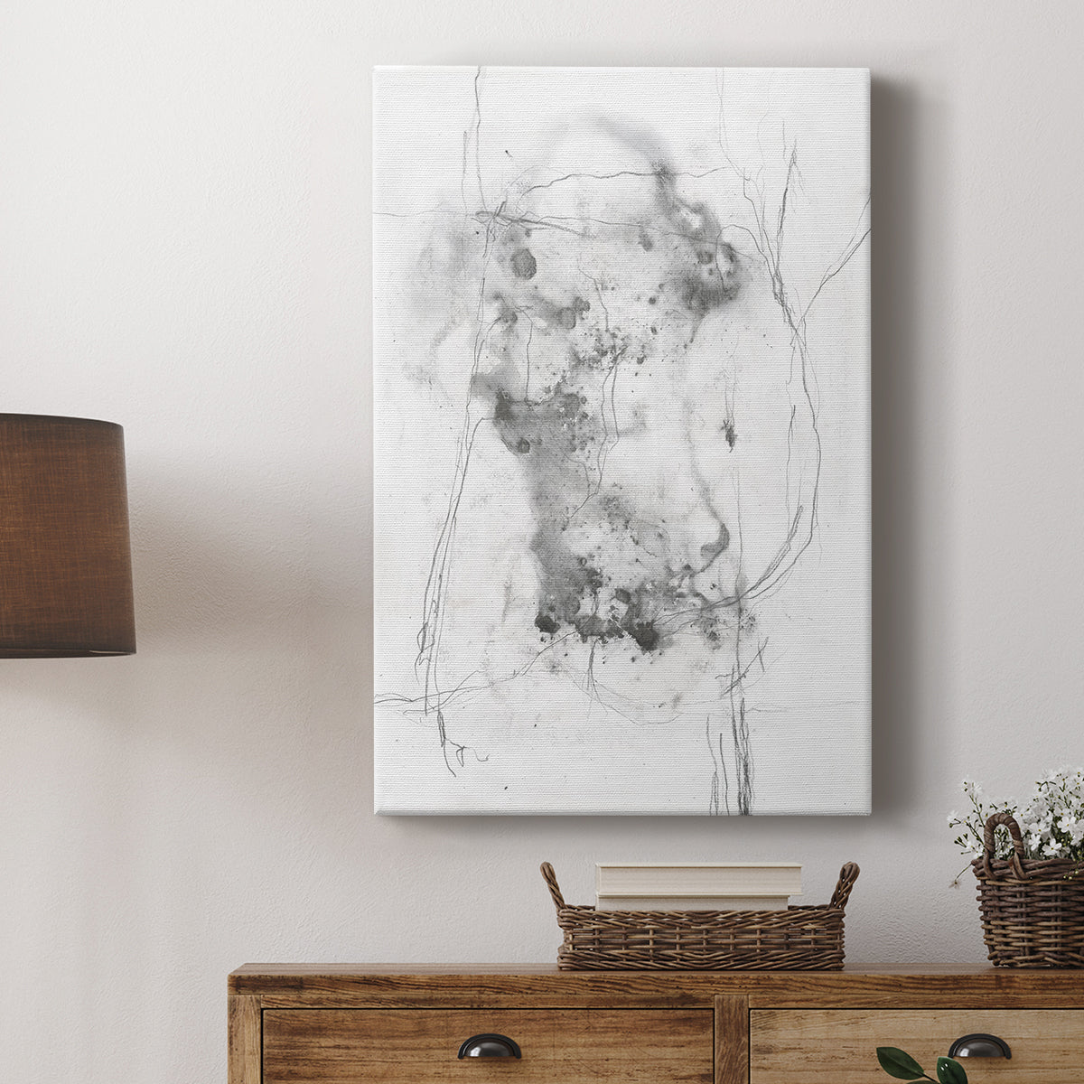 Graphite Abstract IV - Canvas Art Print