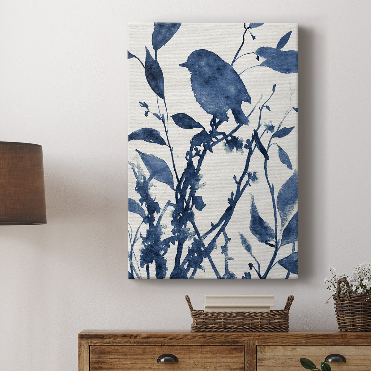 Bluebird Silhouette II - Canvas Art Print