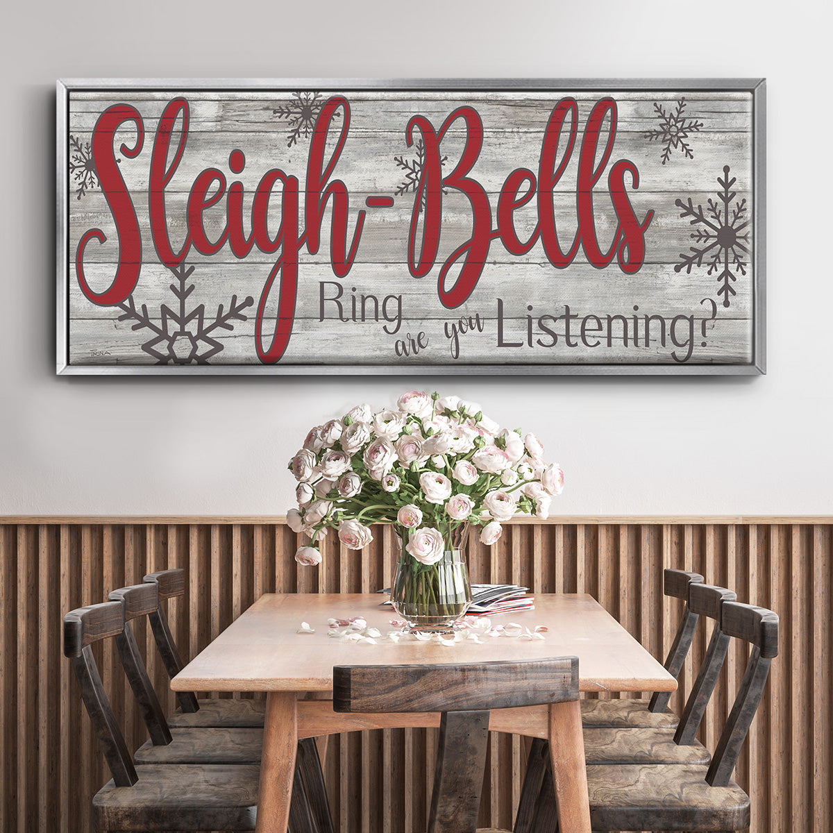 Sleigh Bells - Floater Framed Canvas Print