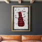 Checkered Snowman I - Modern Framed Canvas Print