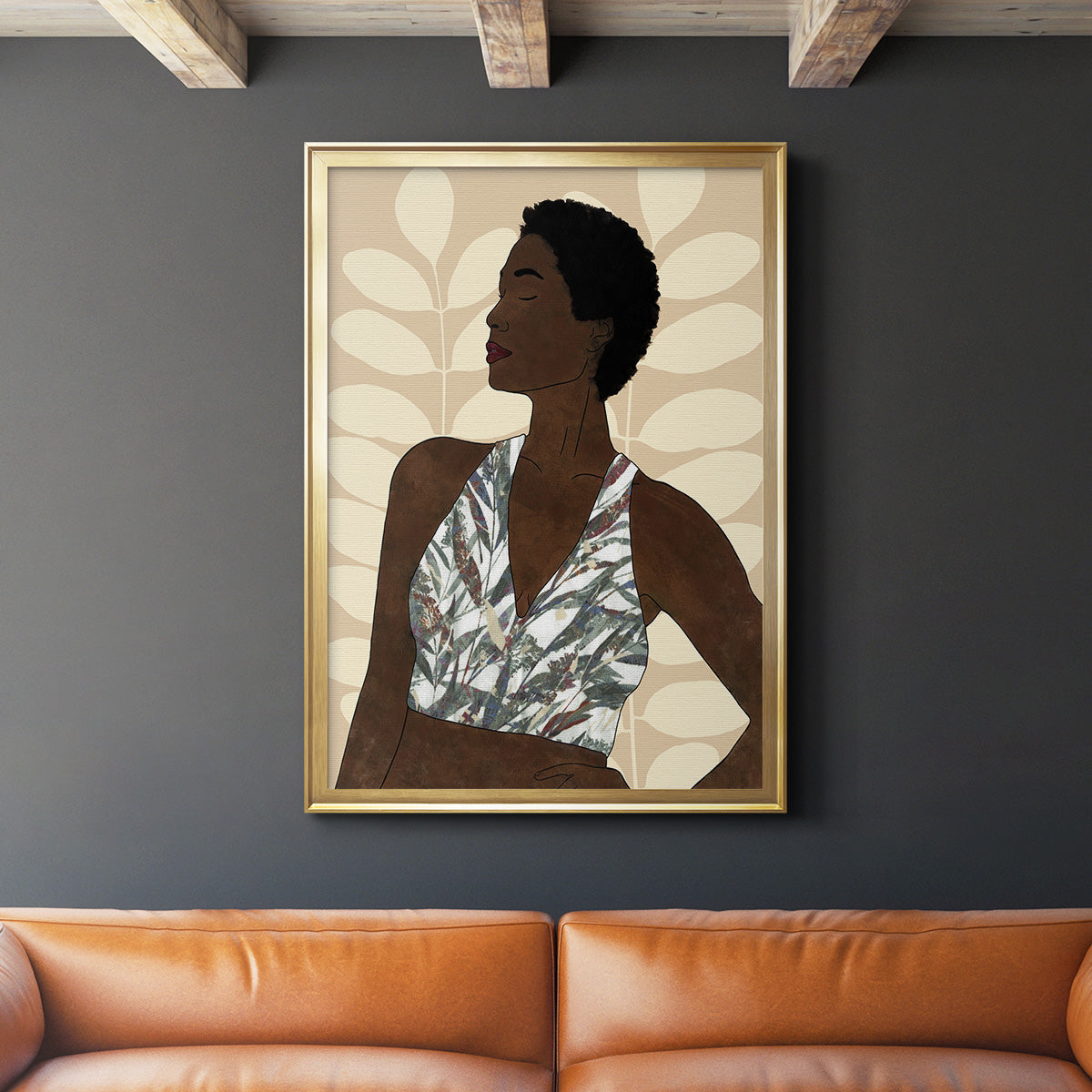 Ethnic Beauty I - Modern Framed Canvas Print