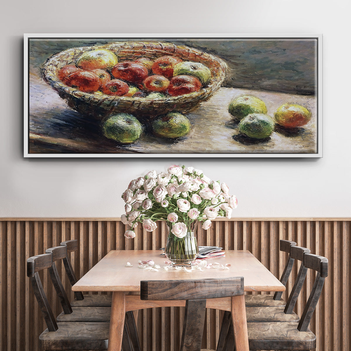 The Plate with Apples, 1880 - Floater Framed Canvas Print