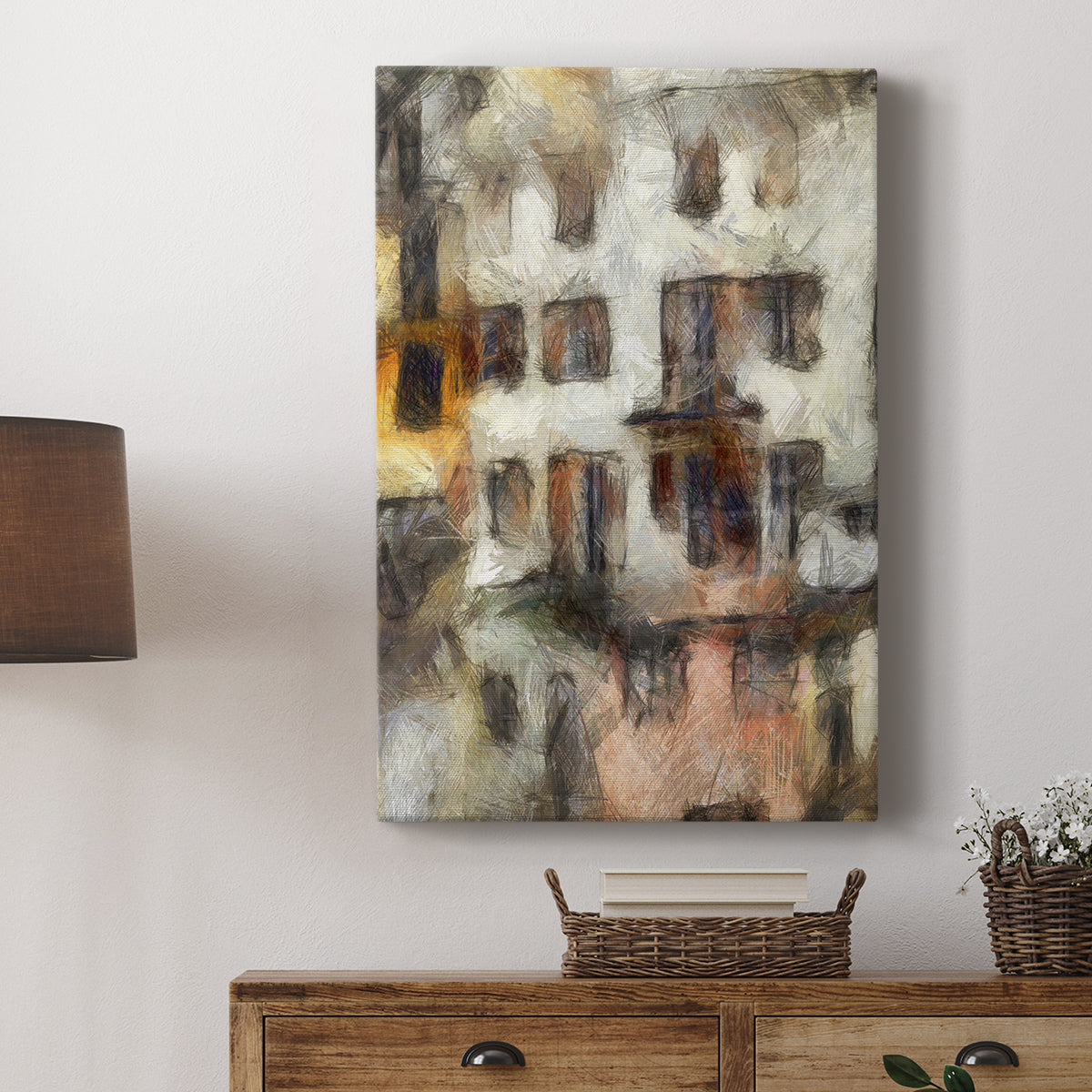 Stacked Houses III - Canvas Art Print