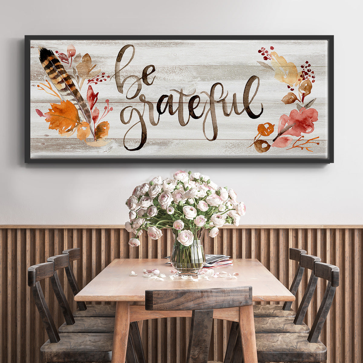 Grateful  - Floater Framed Canvas Print