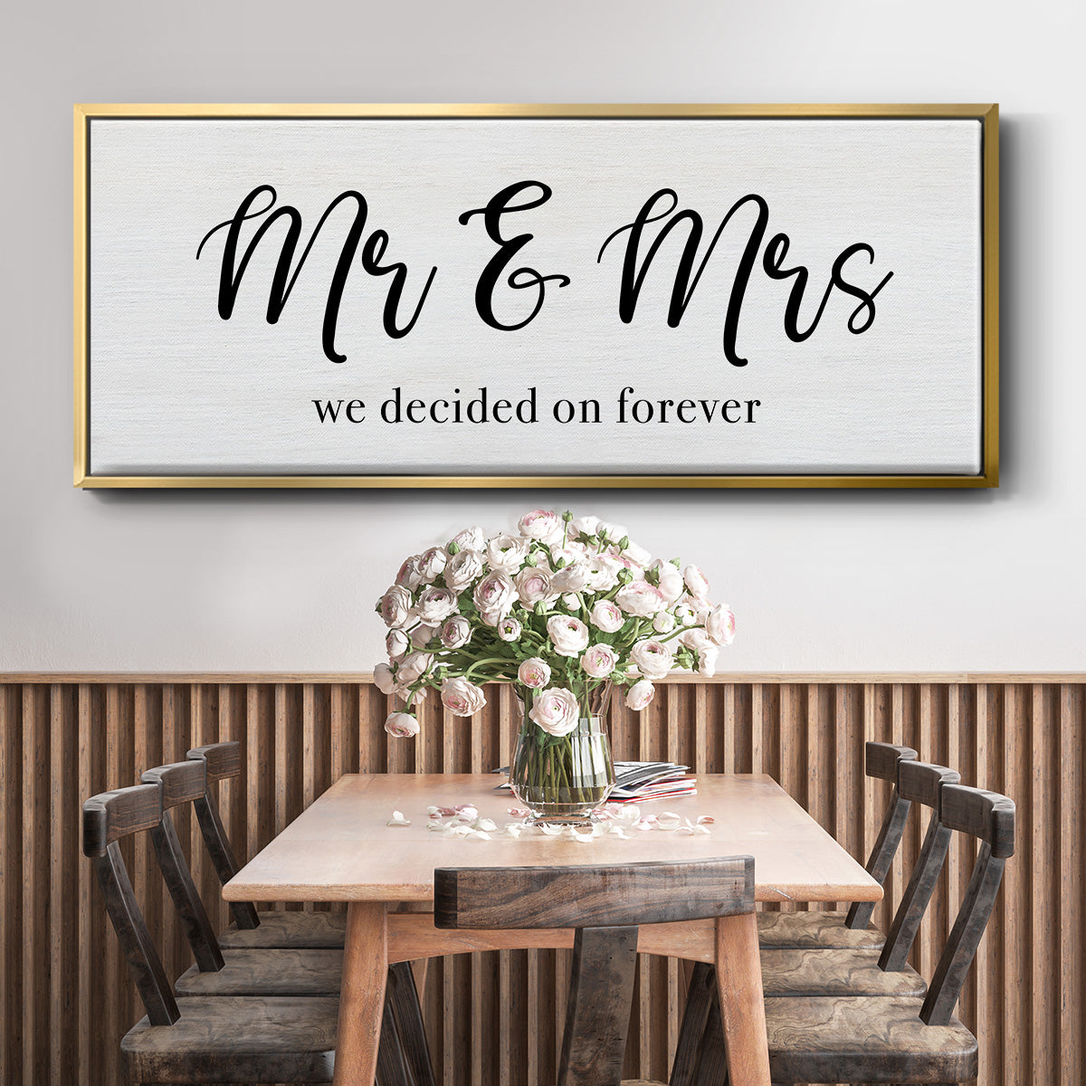 Decided on Forever - Floater Framed Canvas Print
