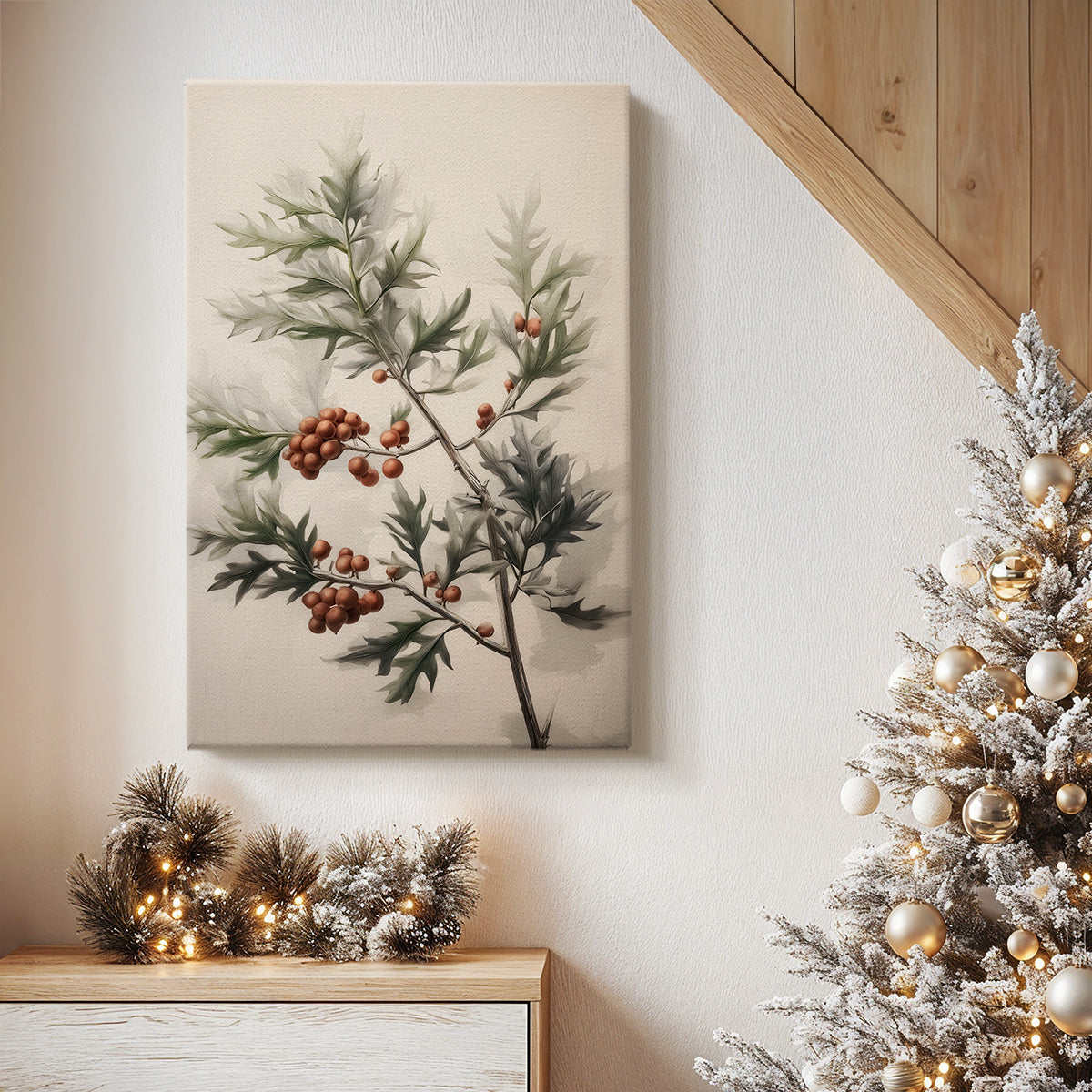 Golden Cottage Whisper - Canvas Art Print