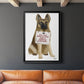 Love and German Shepherd - Modern Framed Canvas Print