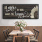 Makes You Happy - Floater Framed Canvas Print