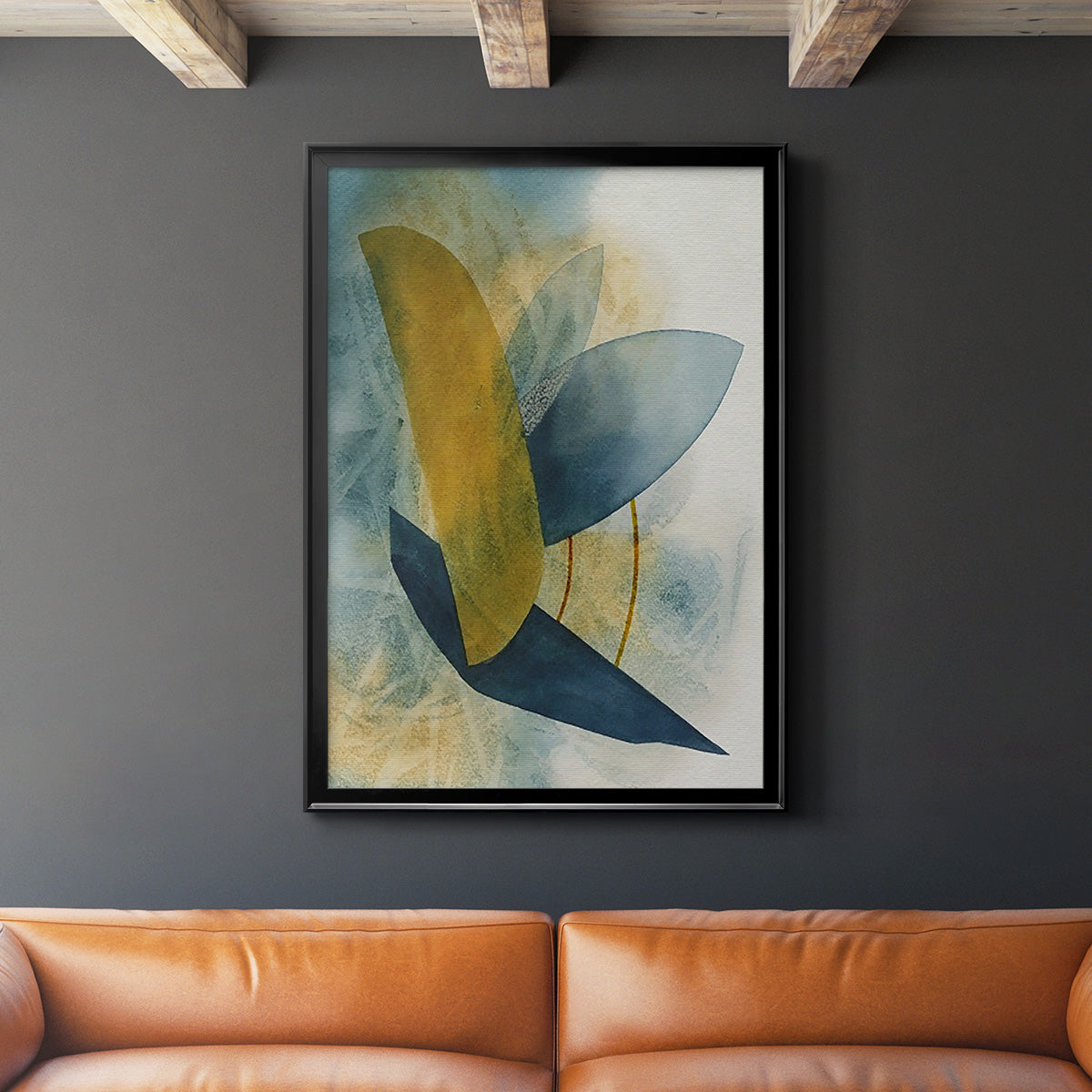 Solar Shapes I - Modern Framed Canvas Print