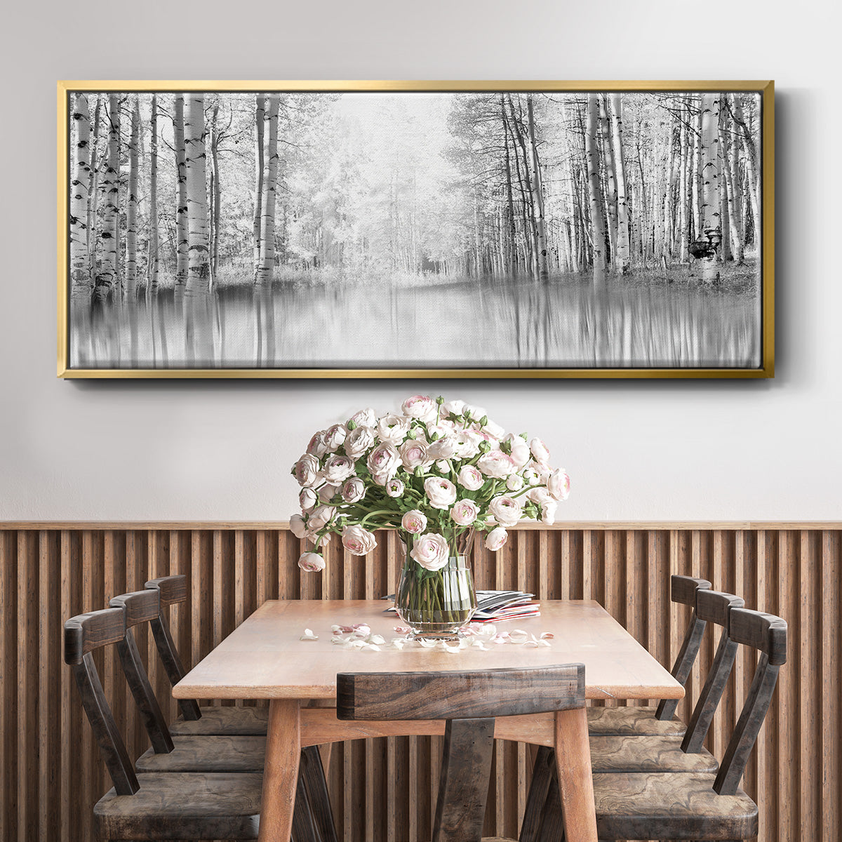 Aspen Reflection - Floater Framed Canvas Print
