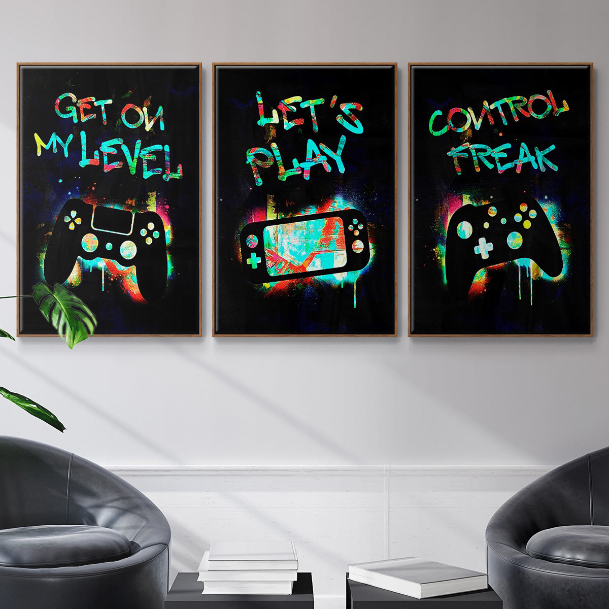 Gamer Tag I - Floater Framed Canvas Set