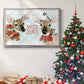 Deer Christmas Collection A - Framed Gallery Wrapped Canvas in Floating Frame