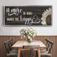 Makes You Happy - Floater Framed Canvas Print