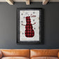 Checkered Snowman I - Modern Framed Canvas Print