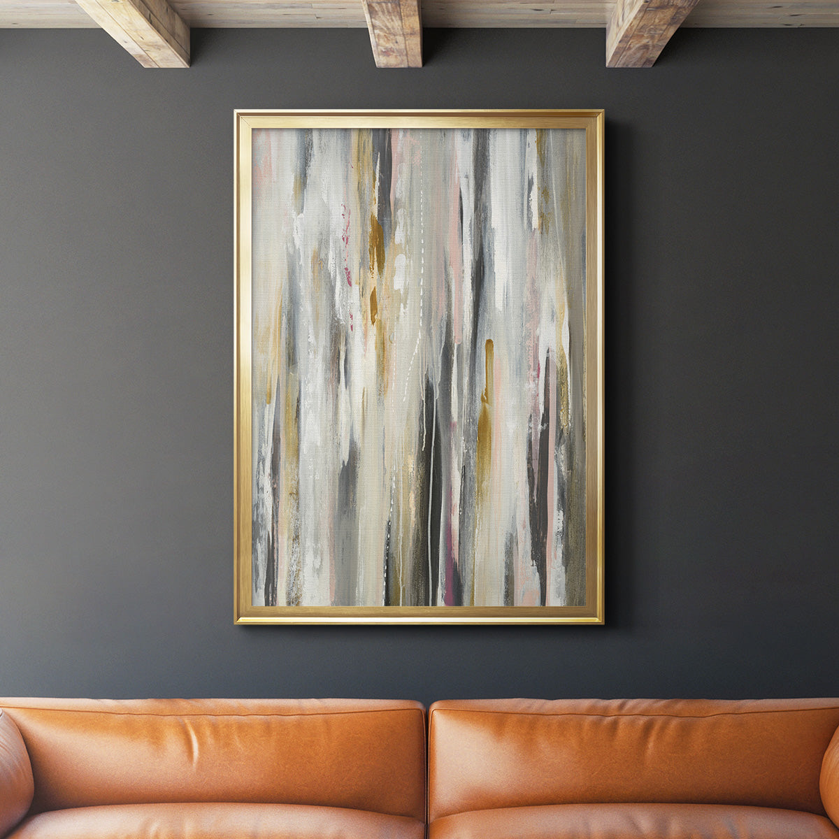 Color Ripple - Modern Framed Canvas Print