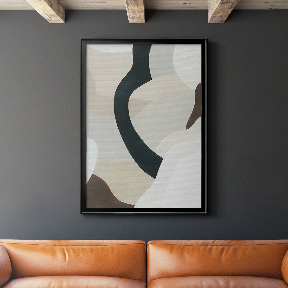 Shifting Neutrals II - Modern Framed Canvas Print