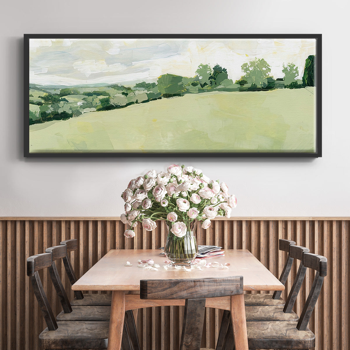 Pearly Pasture II - Floater Framed Canvas Print