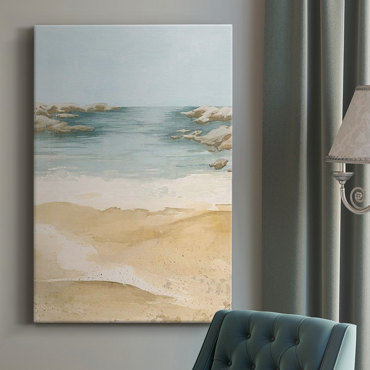 Tranquil Beach II Premium Gallery Wrapped Canvas - Ready to Hang