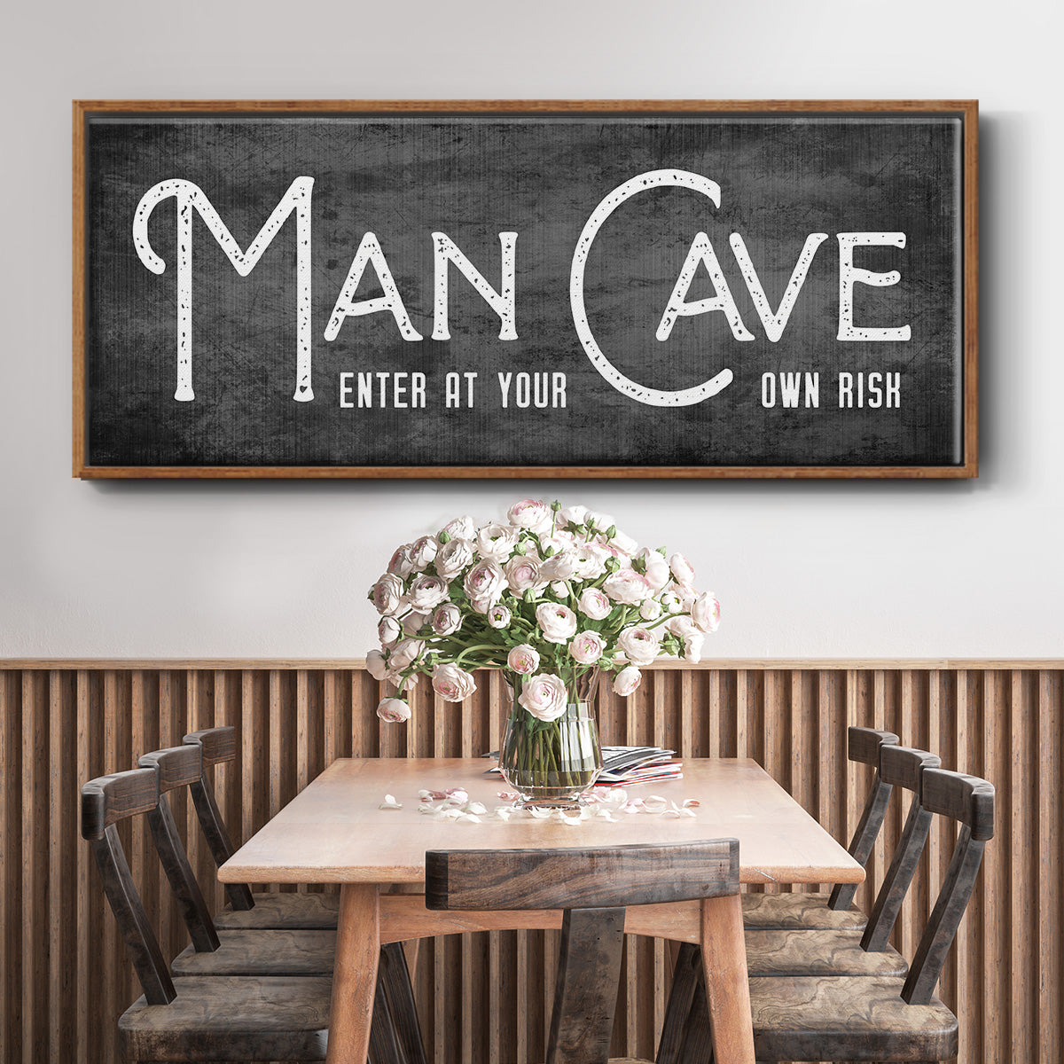 Man Cave - Floater Framed Canvas Print
