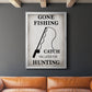 Gone Fishing - Modern Framed Canvas Print