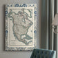 Bordered Map of North America Premium Gallery Wrapped Canvas - Ready to Hang