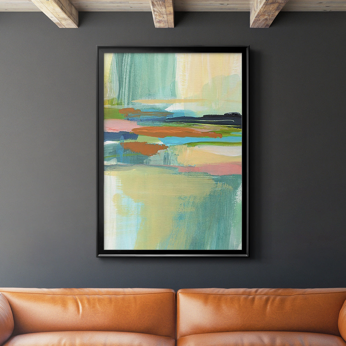 Radiant Horizon I - Modern Framed Canvas Print
