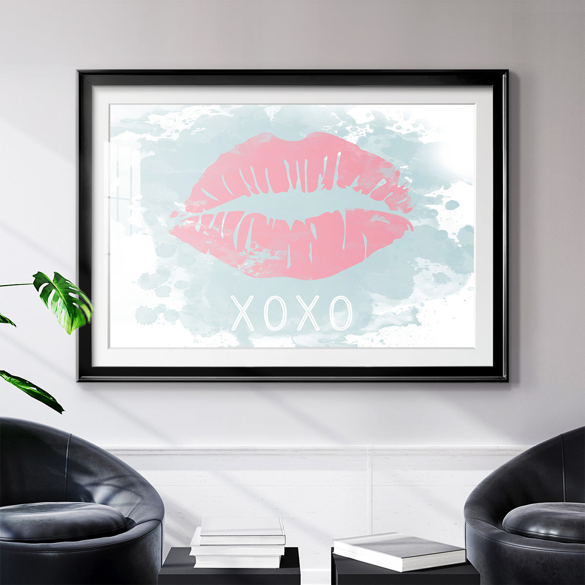 XOXO in Color - Modern Framed Art Print