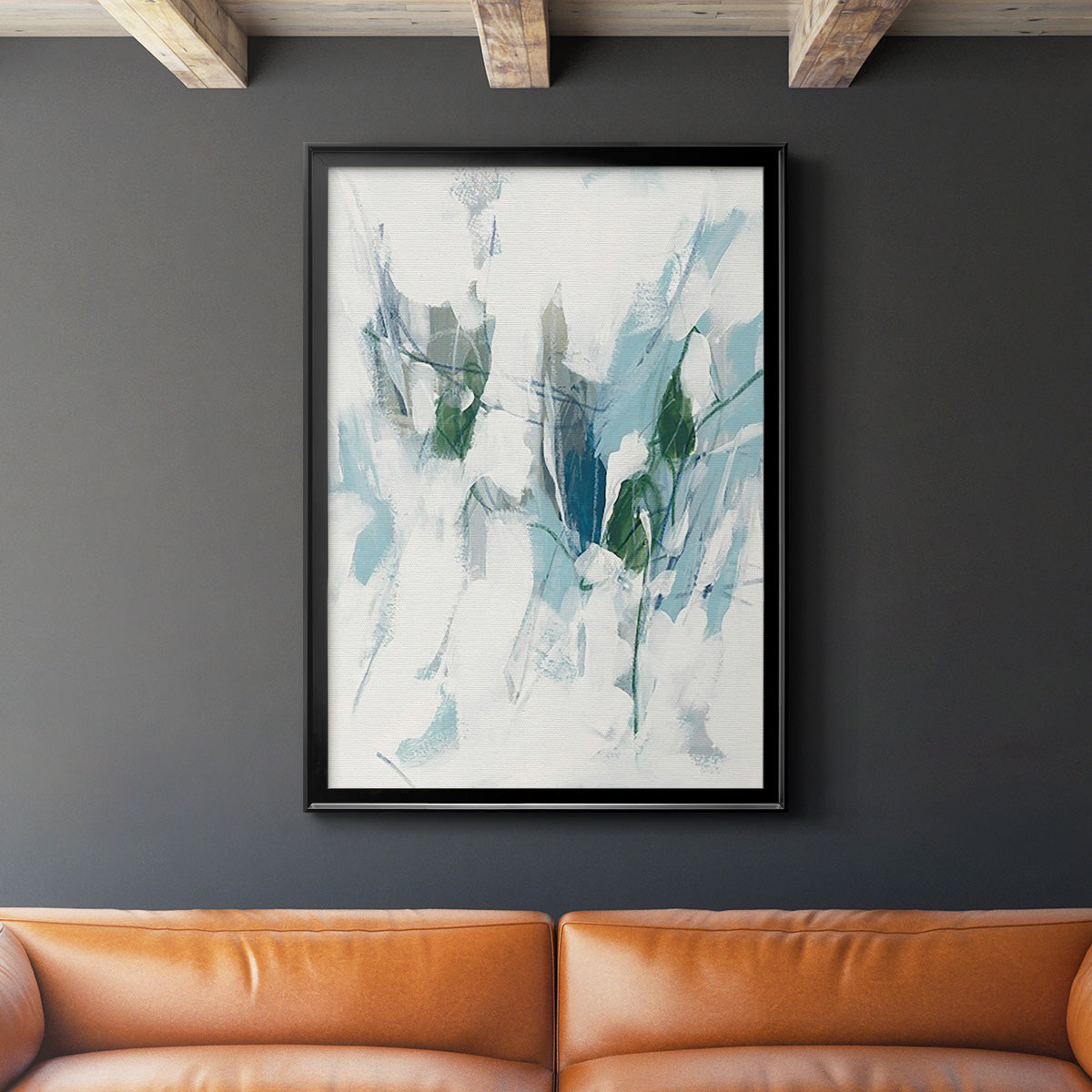 Ice Cavern I - Modern Framed Canvas Print