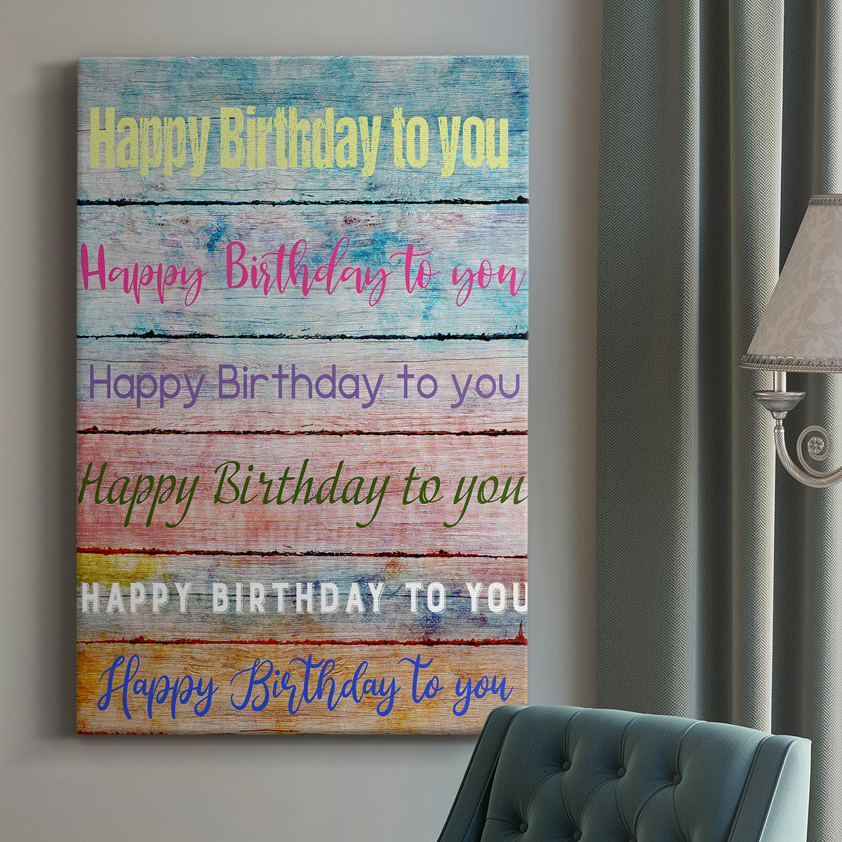 Birthday Song Premium Gallery Wrapped Canvas - Ready to Hang