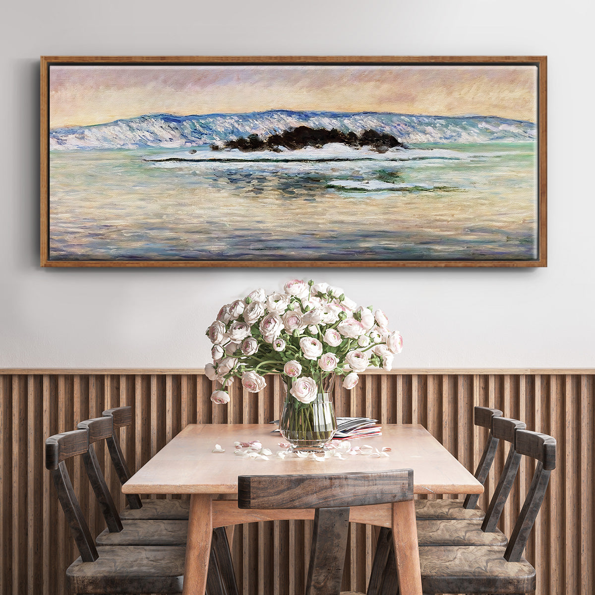 The Fjord, Near Christiania, 1893 - Floater Framed Canvas Print
