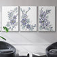 Periwinkle Patch I - Framed Premium Gallery Wrapped Canvas L Frame 3 Piece Set - Ready to Hang