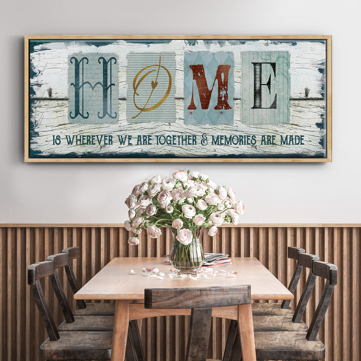 Home Wherever We - Floater Framed Canvas Print