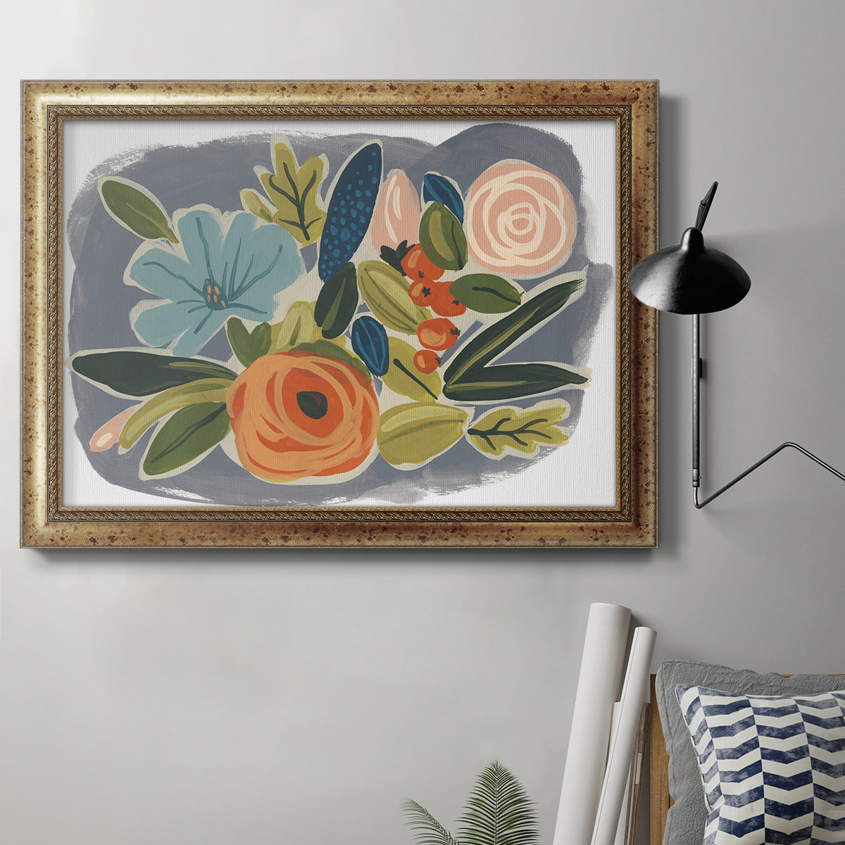 Bright Botany I Premium Framed Canvas- Ready to Hang