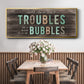 Troubles Bubbles - Floater Framed Canvas Print