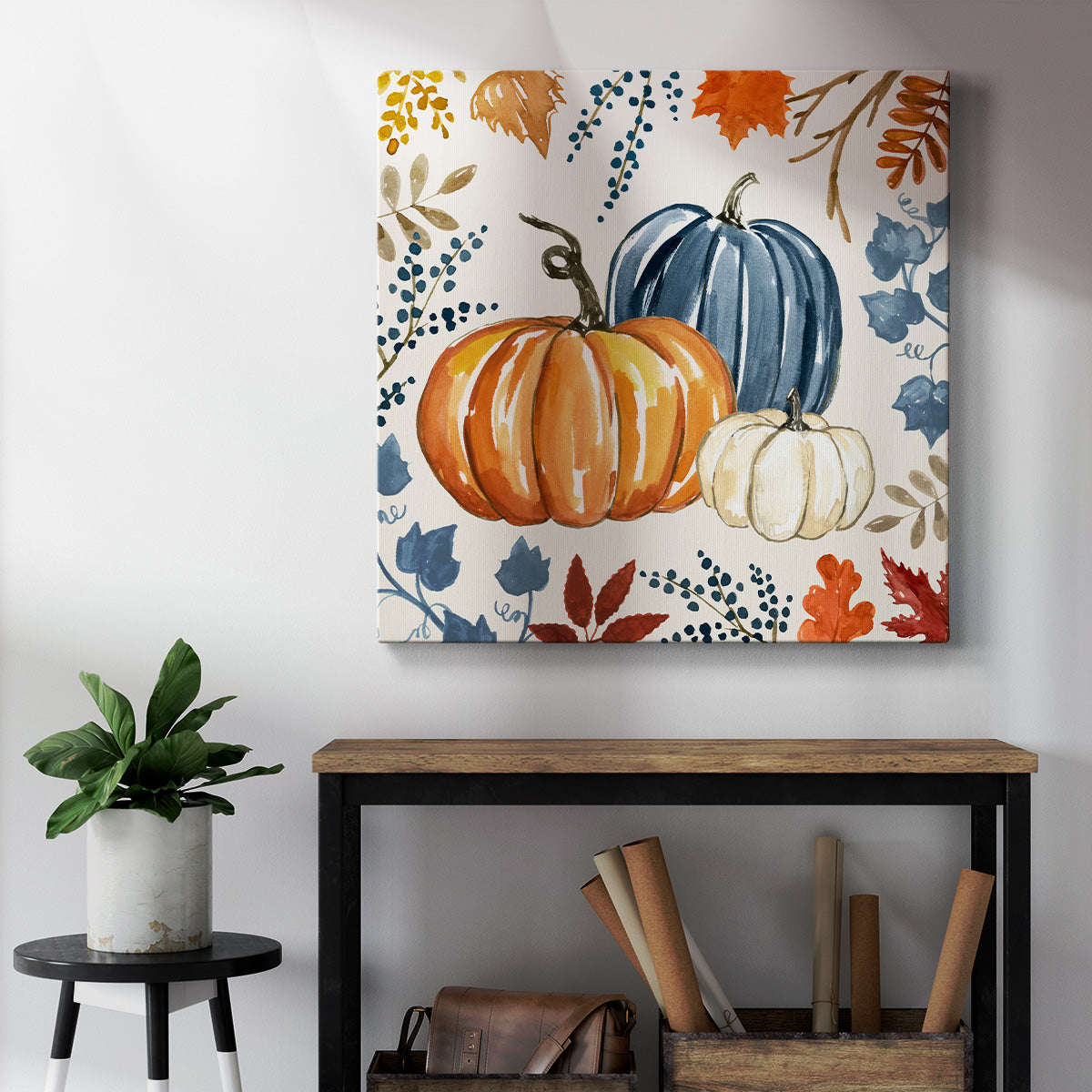 Autumn Pumpkin I -Premium Gallery Wrapped Canvas - Ready to Hang