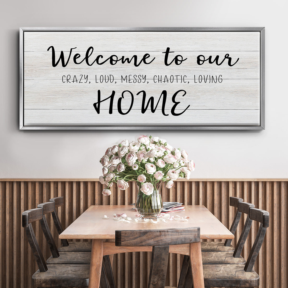 Welcome to Our Home - Floater Framed Canvas Print