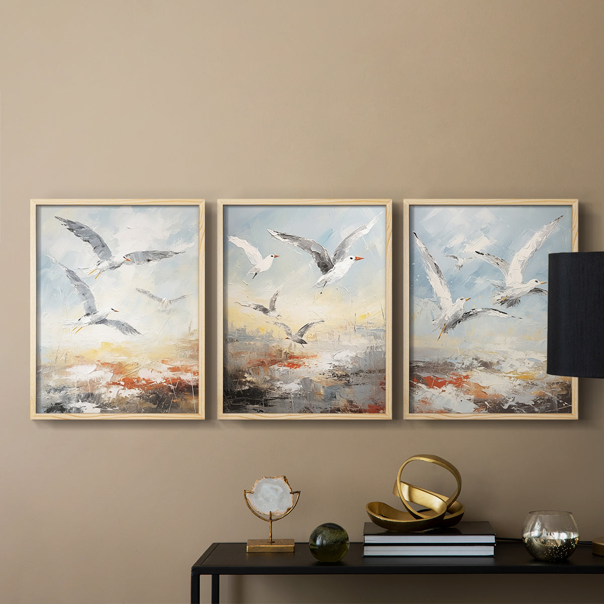 Sea and Shore Series CII - Restickable Framed Art Set