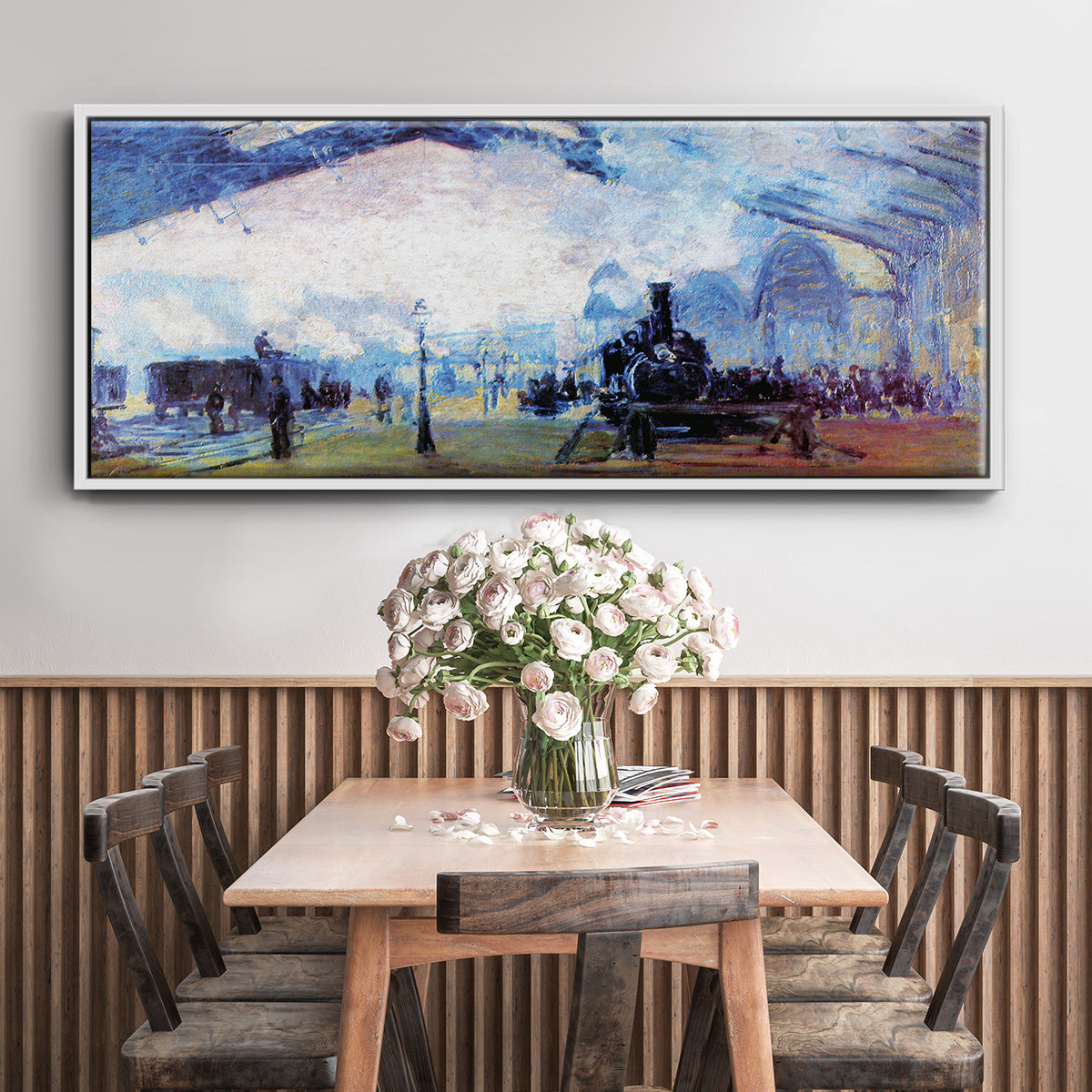 Saint Lazare Station in Paris - Floater Framed Canvas Print