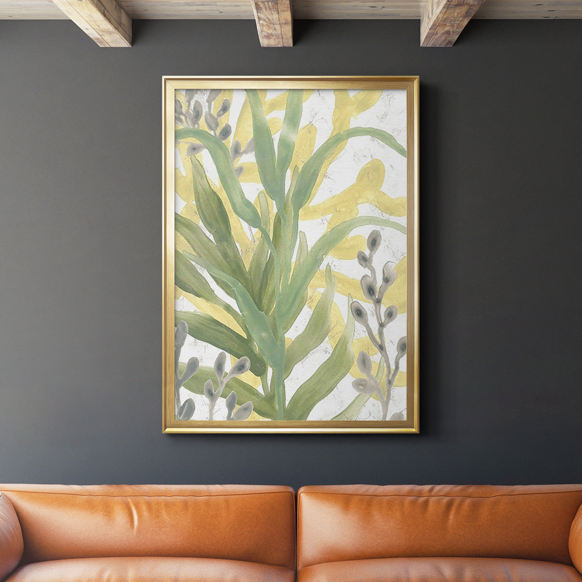 Sea Grass Fresco IV - Modern Framed Canvas Print