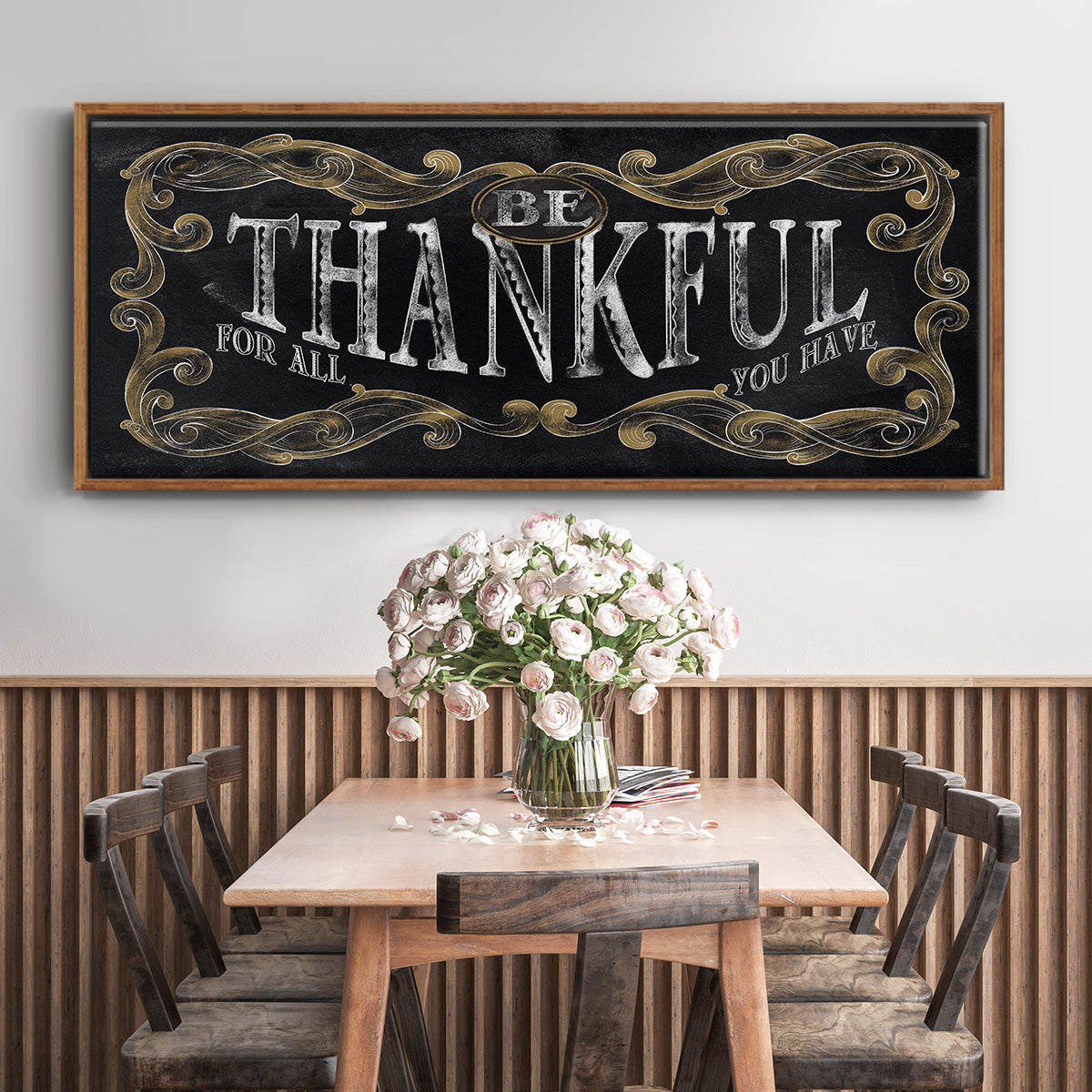 Be Thankful - Floater Framed Canvas Print