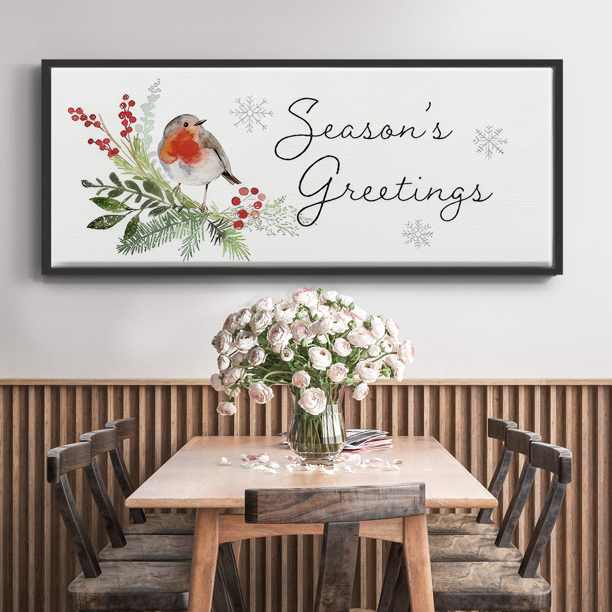 Winter Visitor Collection D - Floater Framed Canvas Print