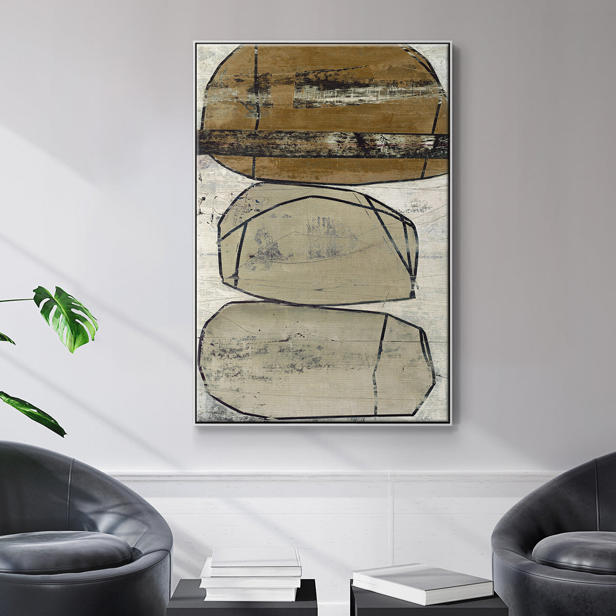 Dim Sum I - Floater Framed Canvas Print