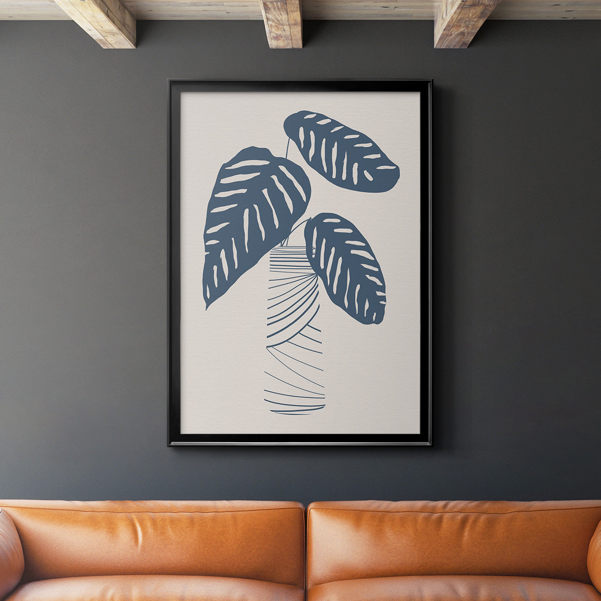 Wired in Monochrome II - Modern Framed Canvas Print