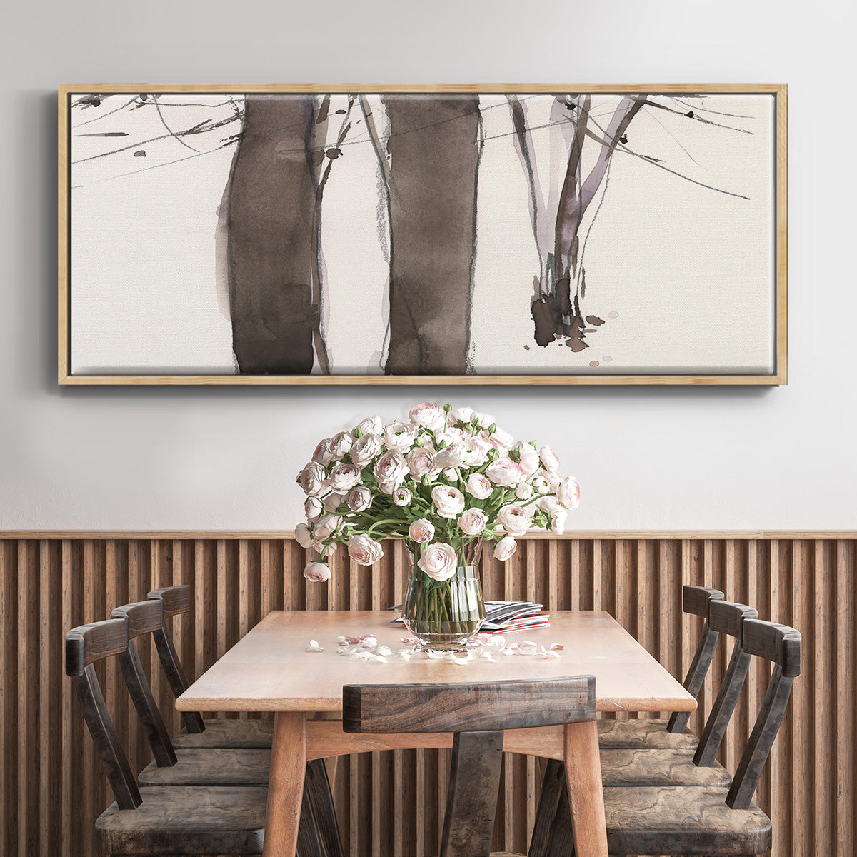 Under the Winter Tree II - Floater Framed Canvas Print