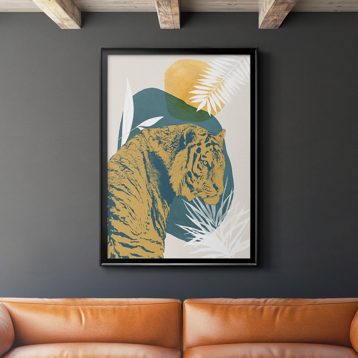 Jungle Cat I - Modern Framed Canvas Print