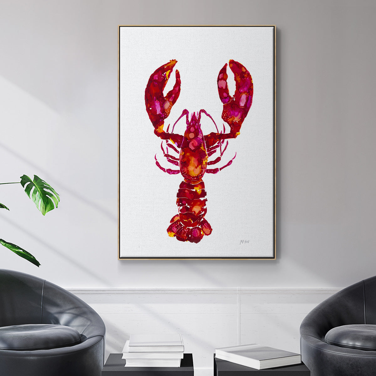 Lobster - Floater Framed Canvas Print