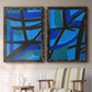 Involved Blues I - Premium Framed Canvas 2 Piece Set - Ready to Hang